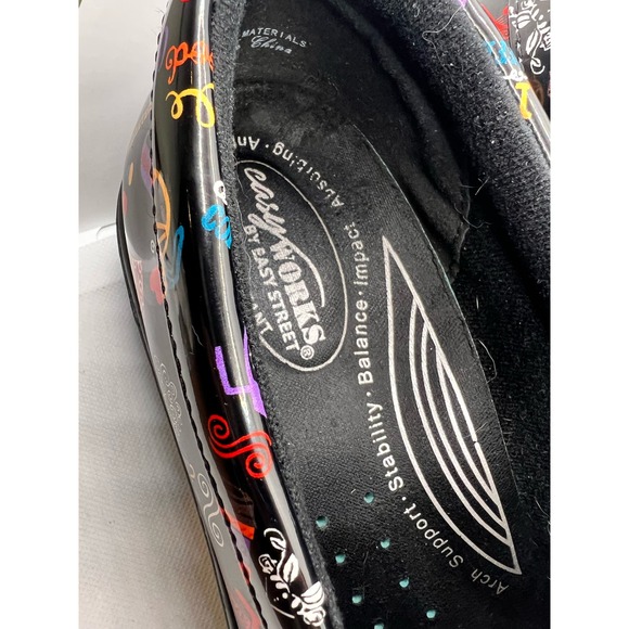 COPY - Easy Work Faux Patient Leather Coffee Themed Non Slip Work Shoes - Picture 7 of 9